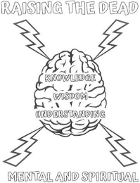 RAISING THE DEAD KNOWLEDGE WISDOM UNDERSTANDING MENTAL AND SPIRITUAL logo