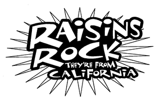 RAISINS ROCK THEY'RE FROM CALIFORNIA logo