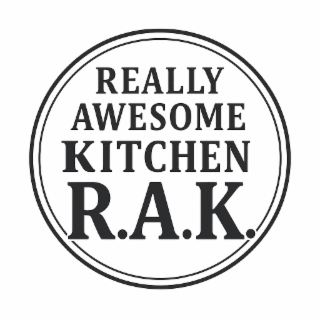R.A.K REALLY AWESOME KITCHEN logo