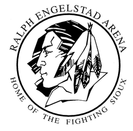RALPH ENGELSTAD ARENA HOME OF THE FIGHTING SIOUX logo