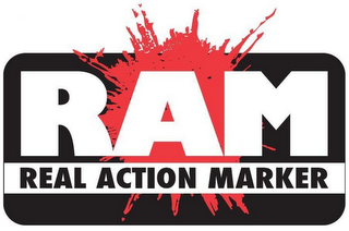 RAM REAL ACTION MARKER logo