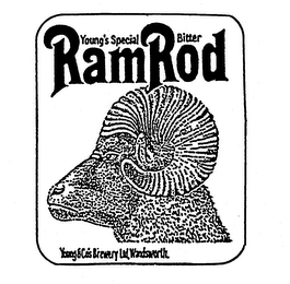 RAM ROD YOUNG'S SPECIAL BITTER YOUNG & CO'S BREWERY LTD., WANDSWORTH. logo