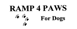 RAMP 4 PAWS FOR DOGS logo