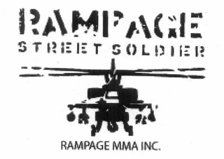 RAMPAGE STREET SOLDIER RAMPAGE MMA INC. logo