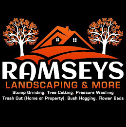 RAMSEYS LANDSCAPING & MORE STUMP GRINDING, TREE CUTTING, PRESSURE WASHING TRASH OUT (HOME OR PROPERTY), BUSH HOGGING, FLOWER BEDS logo