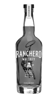 RANCHERO WHISKEY CRAFTED FOR GOOD COMPANY TRD MRK EL CAMINO REAL SPIRITS FORGED IN CALIFORNIA WHERE OAK MEETS OCEAN 750 ML 80 PROOF logo
