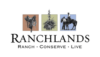 RANCHLANDS RANCH · CONSERVE · LIVE logo