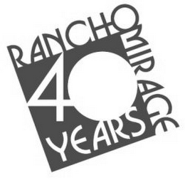 RANCHO MIRAGE 40 YEARS logo