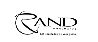 RAND WORLDWIDE LET KNOWLEDGE BE YOUR GUIDE. logo