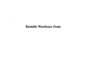 RANDALLS WAREHOUSE FOODS logo