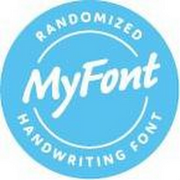 RANDOMIZED HANDWRITING FONT MYFONT logo