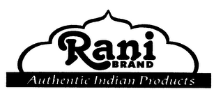 RANI BRAND AUTHENTIC INDIAN PRODUCTS logo