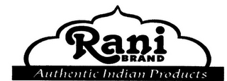 RANI BRAND AUTHENTIC INDIAN PRODUCTS logo
