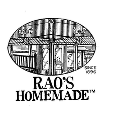RAO'S HOMEMADE SINCE 1896 logo