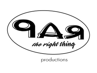 RAP THE RIGHT THING PRODUCTIONS logo