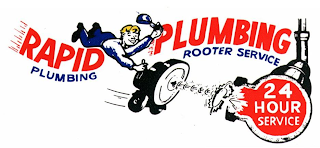 RAPID PLUMBING PLUMBING ROOTER SERVICE 24 HOUR SERVICE logo
