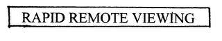 RAPID REMOTE VIEWING logo