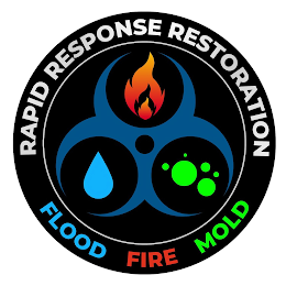 RAPID RESPONSE RESTORATION FLOOD FIRE MOLD logo