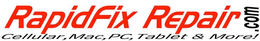 RAPIDFIX REPAIR.COM CELLULAR, MAC, PC, TABLET & MORE! logo