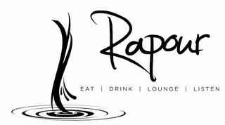 RAPOUR EAT DRINK LOUNGE LISTEN logo