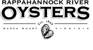 RAPPAHANNOCK RIVER OYSTERS WARES WARF VIRGINIA EST. 1899 logo