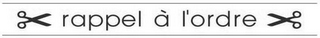 RAPPEL À L'ORDRE logo