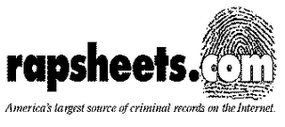 RAPSHEETS.COM AMERICA'S LARGEST SOURCE OF CRIMINAL RECORDS ON THE INTERNET. logo
