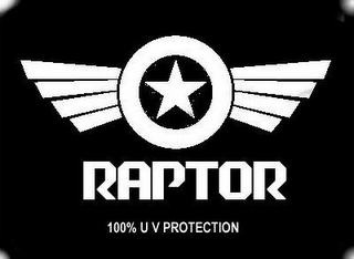 RAPTOR 100% UV PROTECTION logo