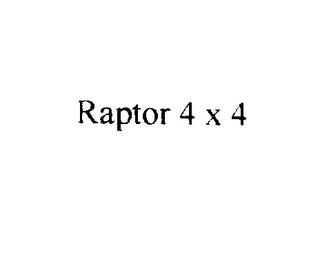 RAPTOR 4 X 4 logo