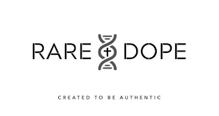 RARE AND DOPE CREATED TO BE AUTHENTIC logo