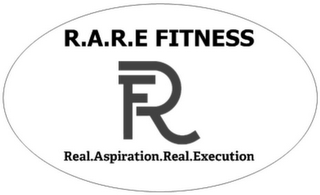 R.A.R.E FITNESS RF REAL.ASPIRATION.REAL.EXECUTION logo