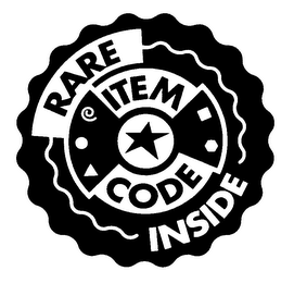 RARE ITEM CODE INSIDE logo