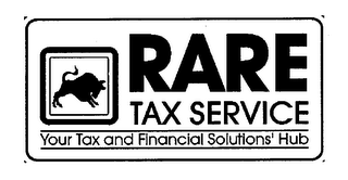 RARE TAX SERVICE YOUR TAX AND FINANCIAL SOLUTIONS' HUB logo