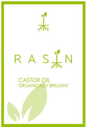 RASIN CASTOR OIL ORGANICALLY BRILLIANT logo