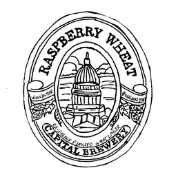 RASPBERRY WHEAT CAPITAL BREWERY WISCONSIN BEER GERMAN STYLE 12 FLUID OUNCES logo