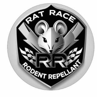 RAT RACE RODENT REPELLANT RR logo