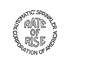 RATE OF RISE "AUTOMATIC" SPRINKLER CORPORATION OF AMERICA logo