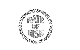 RATE OF RISE "AUTOMATIC" SPRINKLER CORPORATION OF AMERICA logo