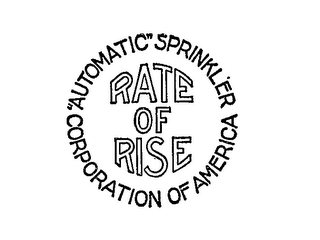 RATE OF RISE AUTOMATIC"SPRINKLER CORPORATION OF AMERICA logo