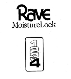 RAVE MOISTURE LOCK 1 2 3 4 logo