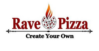 RAVE PIZZA CREATE YOUR OWN logo