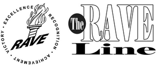 RAVE VICTORY EXCELLENCE RECOGNITION ACHIEVEMENT THE RAVE LINE logo