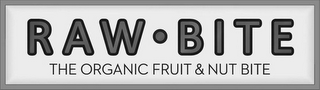 RAW BITE THE ORGANIC FRUIT & NUT BITE logo