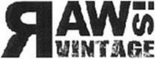 RAW IS VINTAGE logo