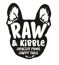 RAW & KIBBLE HEALTHY PAWS HAPPY TAILS logo