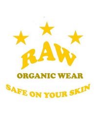 RAW ORGANIC WEAR SAFE ON YOUR SKIN logo