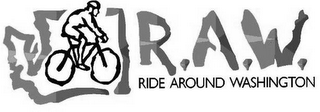 R.A.W.  RIDE AROUND WASHINGTON logo