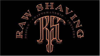 RAW SHAVING DESIGN· CRAFTSMANSHIP ARTISTRY ·RS logo