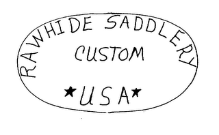 RAWHIDE SADDLERY CUSTOM USA logo