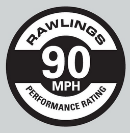 RAWLINGS PERFORMANCE RATING 90 MPH logo